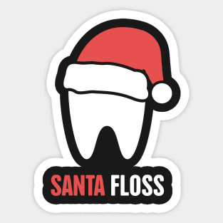 Santa Floss – Cute Christmas Dentist Design Sticker